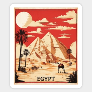 Egyptian Desert Vintage Poster Tourism Sticker